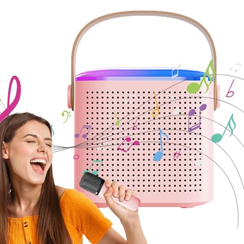 Juego de karaoke,Karaoke inalámbrico - Audio inalámbrico con micrófono | Altavoz de subwoofer, canto familiar para vacaciones en casa al aire