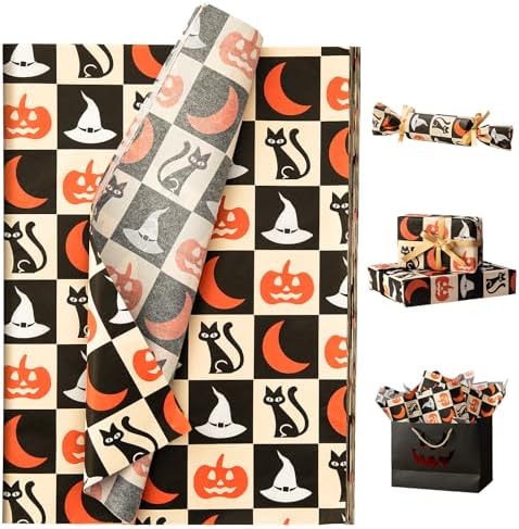Simetufy Halloween Tissue Paper for Gift Bags, 30 Sheets 14 x 20 ...