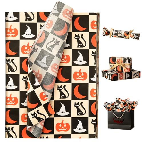 Simetufy Halloween Tissue Paper for Gift Bags, 30 Sheets 14 x 20 ...