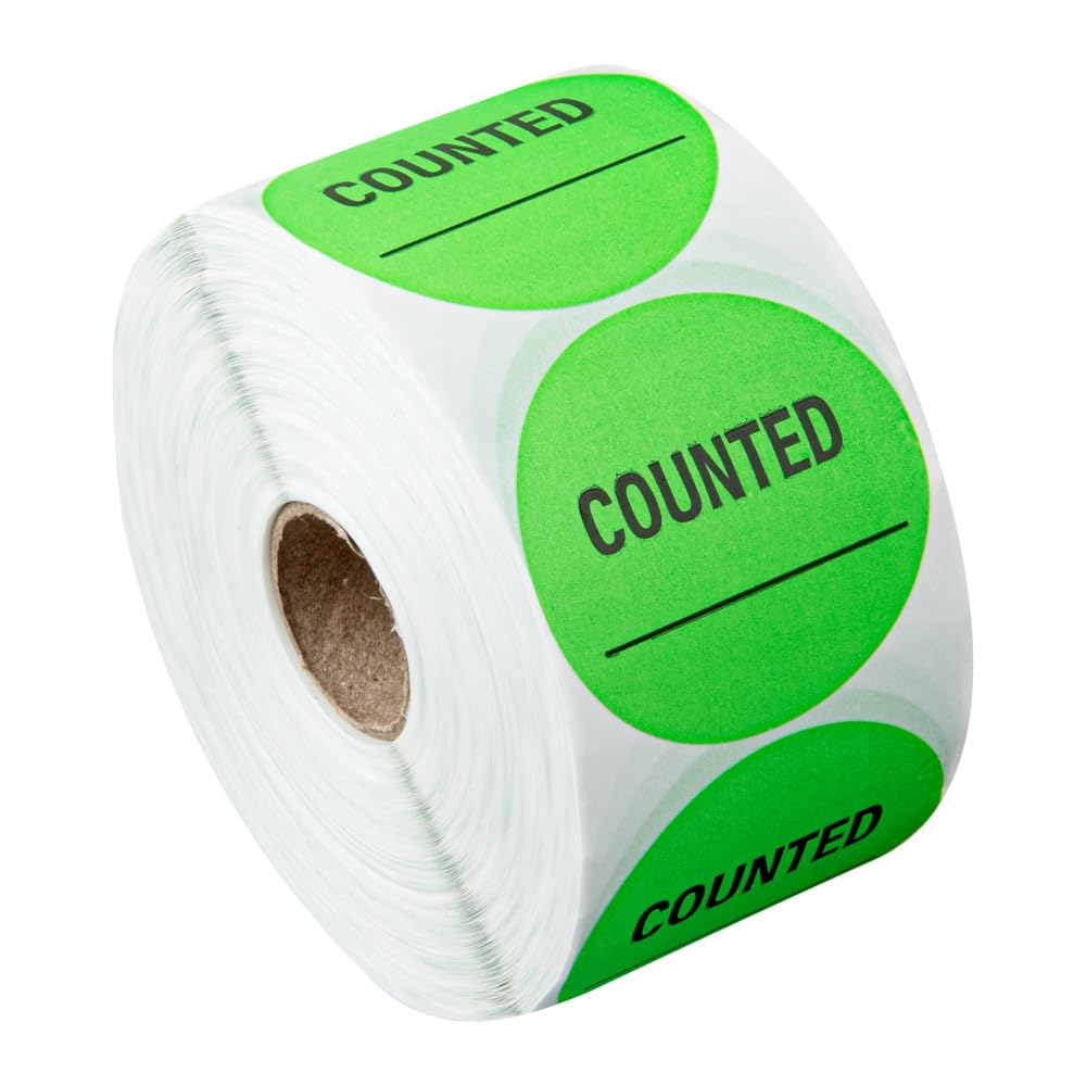 Restaurantware Label Tek - Etiquetas adhesivas de embalaje de 2 x 2 pulgadas, 1000 etiquetas de envío de alta calidad, contadas, sostenibles, calcomanías de inventario de papel verde, alta