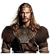 L'VOW Viking Leather Breastplate Adult Chest Armor Renaissance LARP Knight Cosplay Medieval Acces...