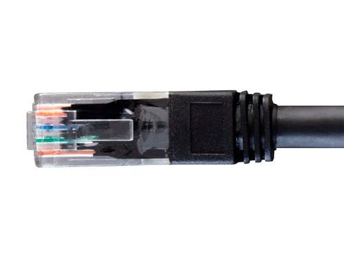 Miniatura 4 de Monoprice Cable de conexión Ethernet Cat6, sin enganches, clasificación para exteriores, trenzado, 550 MHz, UTP, 24 AWG, 3 pies, negro - Serie