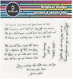 Alinacutle Love Wedding Day Sentiments Stamp,Words Clear Stamps Silicone Stamp Cards Sentiments Stamp, Greeting Words Pattern for Card Making, Mini Album & DIY Scrapbooking Journaling
