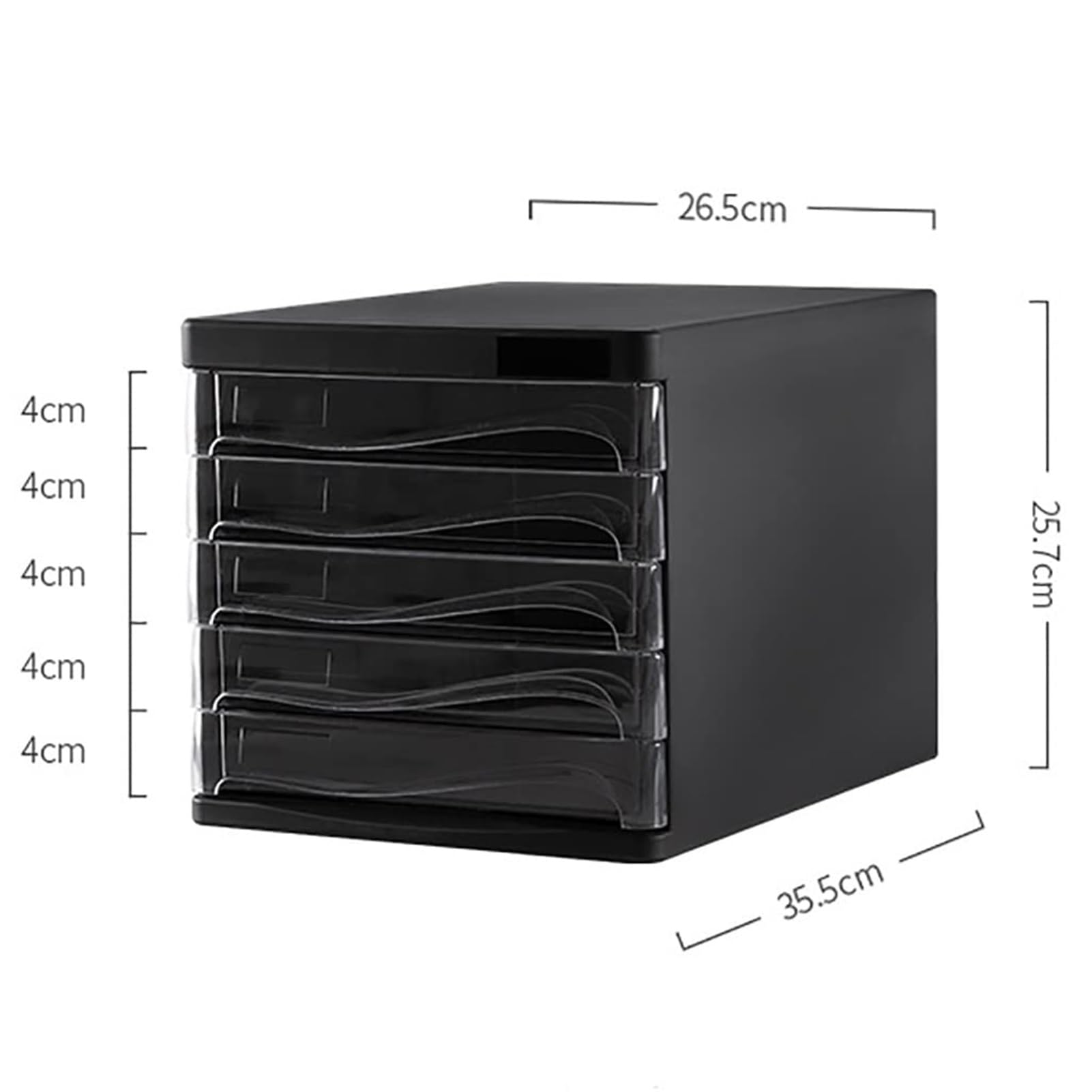 Organizador Escritorio Archivador De Plástico PP Transparente Con 5 Cajones Para Escritorio, Ideal Para Oficina