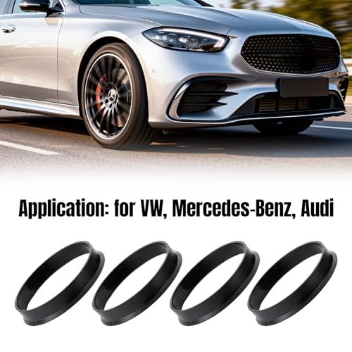 Ztolbriy 4X Zentrierringe 66.6 auf 57.1 mm Radnabenringe Kompatibel mit VW, für Mercedes für Benz, für Audi – Präzise Passform, Hochwertiger Kunststoff Schwarz, Ideal für Nabendeckel für VW