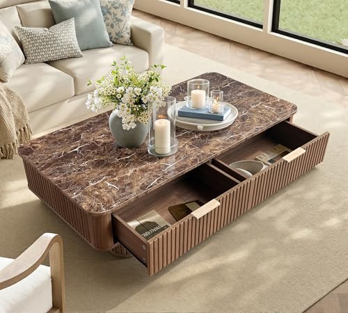 Win2win Fluted Coffee Table with Storage