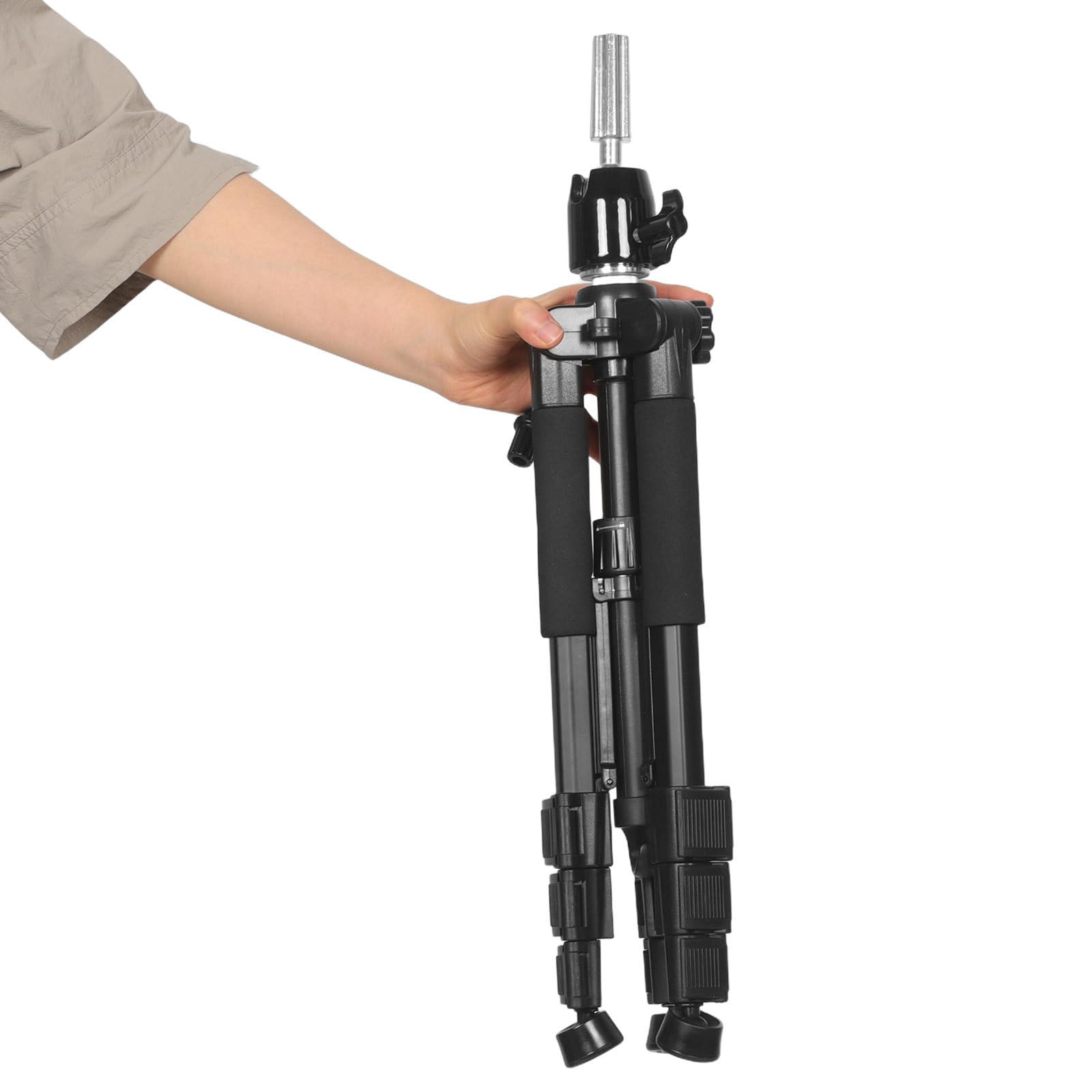 Toddmomy Metalowy Stojak Do Stylizacji Peruk Statyw Do Głowy Manekina Regulowany Tripod dla Fryzjerów i Praktyki Strzyżenia