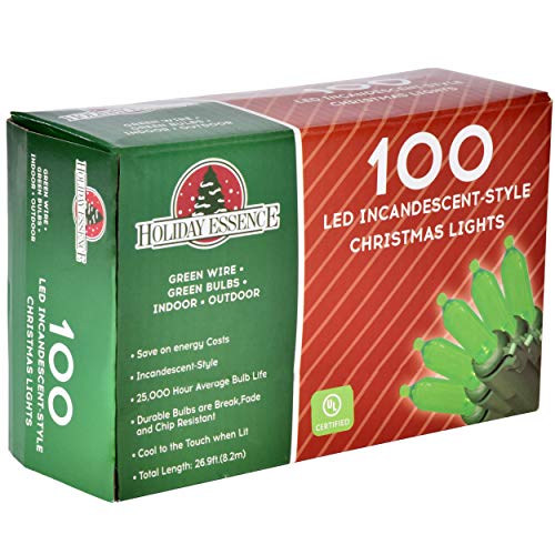 Holiday Essence 100 Led Green St Patrick's Day Christmas String Lights, 27 Ft Green Wire String Lights For Indoor And Outdoor Decorative Use Patio And Tree Décor Ul Certified #TOP4