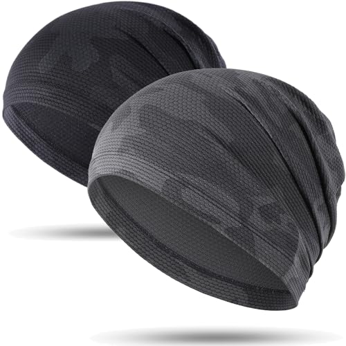 Image of WTACTFUL 1Pack / 2 Pack Cooling Skull Caps for Men Women - Lightweight Breathable 3D Mesh Running Caps for Cycling & Summer