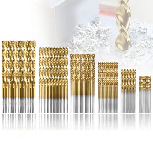 Forets Hélicoïdaux HSS 60 Pieces Foret à Métaux, Forets HSS Titanium Micro Drill 1, 1.5, 2, 2.5, 3, 3.5mm Kit de Forets Hélicoïdaux pour Perçage Plastique, Bois, Metal
