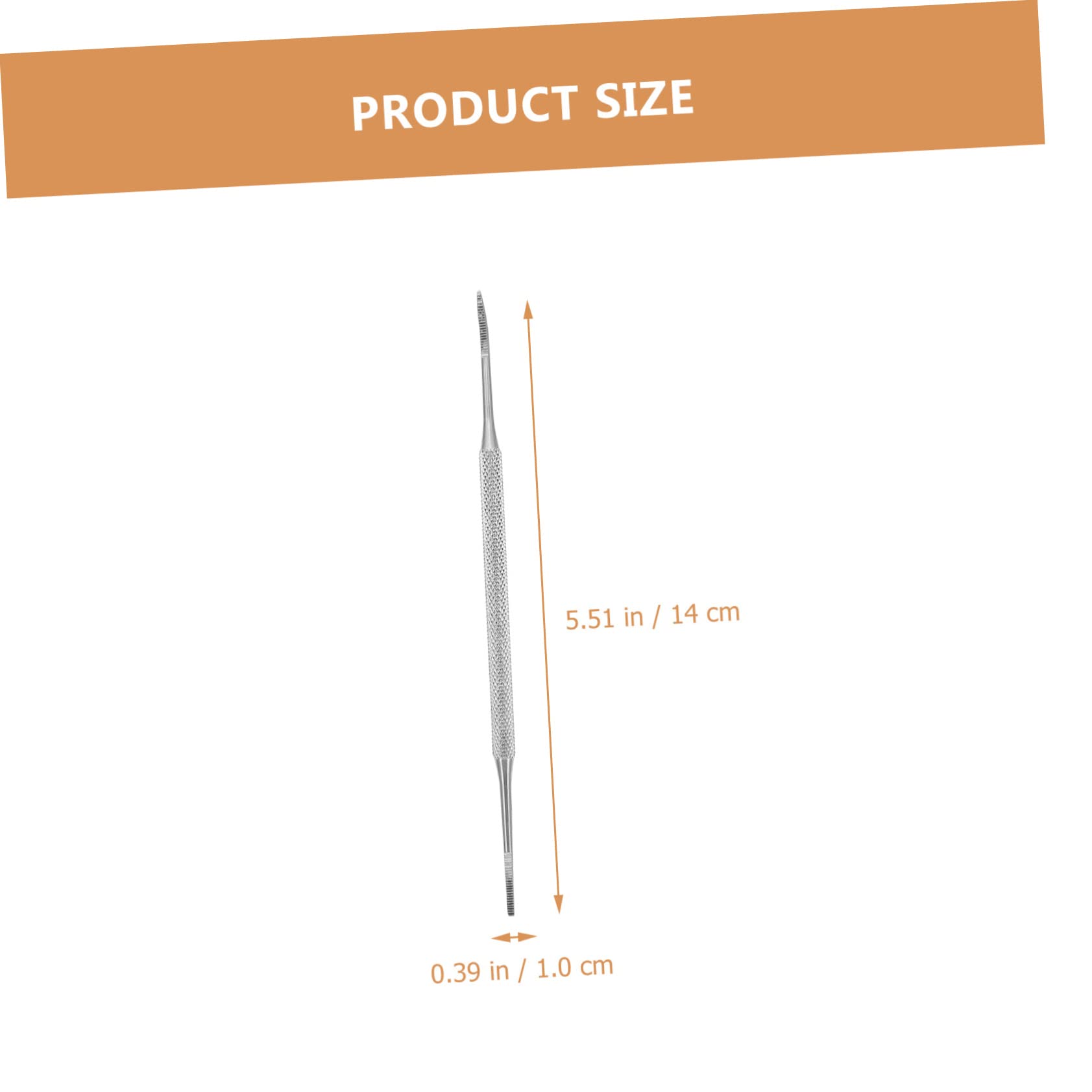 NULYLU Tool Kit Double-end Nail Cleaner Stainless Steel Portable Nail Care for Home Travel