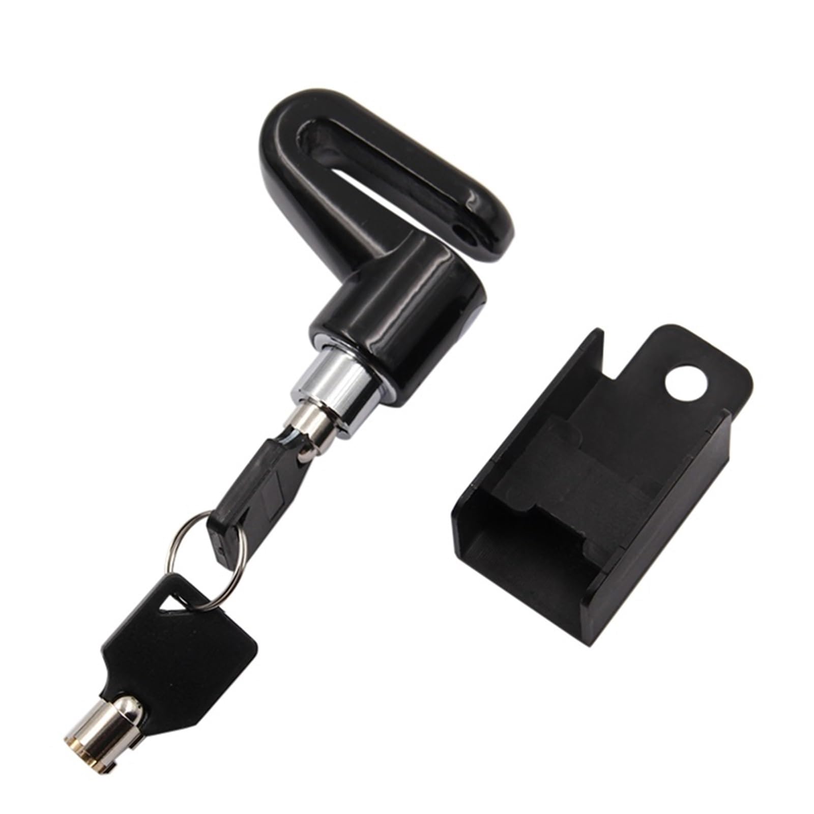 Motorcycle Handlebar Lock Motorcycle Lock Security Anti Theft Alarm Bicycle Motorbike Wheel Disc Brake Protection Motorbike Lock Security(Black)