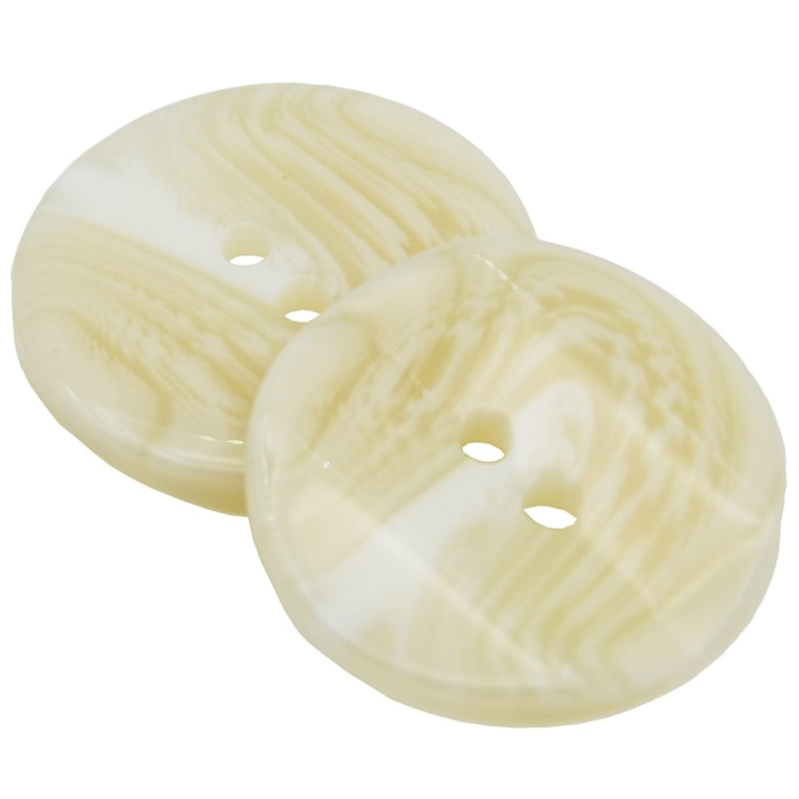 bottoni, Bottoni tondi in resina 2 fori irregolari in stile beige 15-30 mm(25mm 10 pcs)