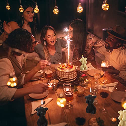 2Pcs Body Shaped Candles, Body Soy Candle Female Body Shaped Candle Woman Torso Candle Home Decoration For Bedroom Bathroom Aesthetic Decoration (White And Black) #TOP6