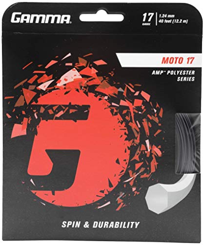 GAMMA Unisex – Erwachsene Tennissaite Moto 17 Set, Schwarz (Black), (1.24mm)