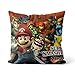 poduszki Super Mario Bros poduszki poduszka nadruk tkanina narzuta poduszka łóżko luksusowe dzieło sztuki 45 x 45 cm