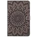 Produktbild kompatibel mit Galaxy Tab E 9.6 Hülle,Galaxy Tab E 9.6 Smart Case Cover Leder Tasche Schutzhülle,Mandala Sonnenblume PU Lederhülle Flip Wallet Case Ständer für Galaxy Tab E 9.6 Zoll T560/T561,Grau