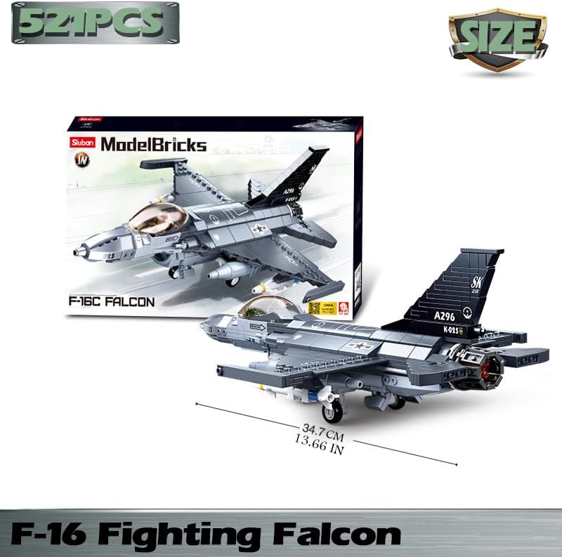 Miniatura 2 de kcolpas Kits de juguetes de construcción de armas militares para niños y adultos - Juguetes con caza Halcón, compatibles con modelos de nano escala