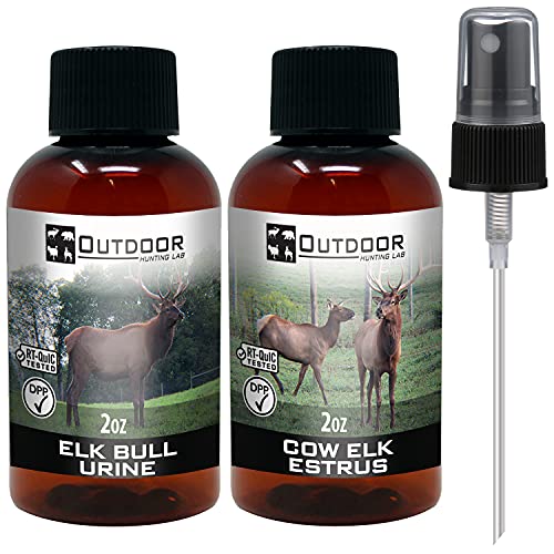 Outdoor Hunting Lab Elk Bull Urine Scent | 2 oz | Natural Deer Cover Scent Lure Attractant