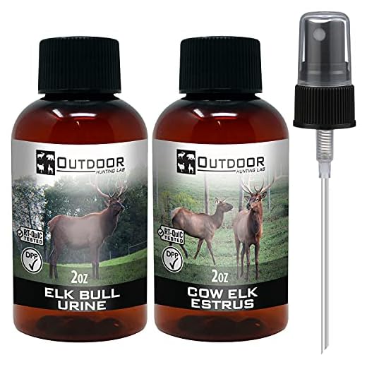 Outdoor Hunting Lab Cow Elk Estrus Urine - Cow Elk Estrus Urine for Hunting - Great Human Scent Eliminator for Hunters - Pure and Fresh Elk Urine Lure - Must Have Cow Elk Scent for Hunting
