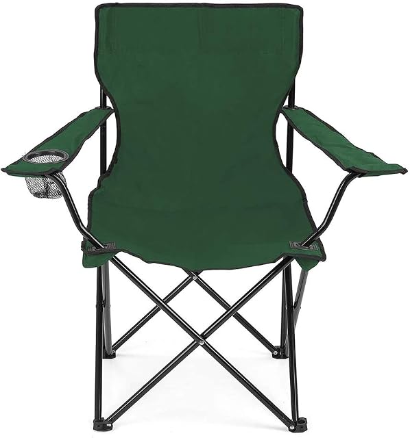 Folding Outdoor Relaxation Camping Chair_Foldable Lightweight Portable Seat_Outdoor_Fishing_Festival, Beach_Travel Carry Bag_Green, PACK 1