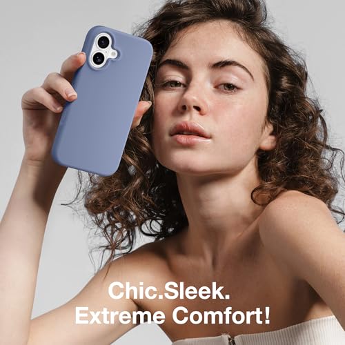 GONEZ Magnetic for iPhone 16 Case, [Compatible with MagSafe] Anti-Scratch Microfiber Lining & Screen Protector, Silicone Camera Control, Shockproof Slim Phone Cover 6.1 inch, Lavender Gray by GONEZ - Used condition - Image 7