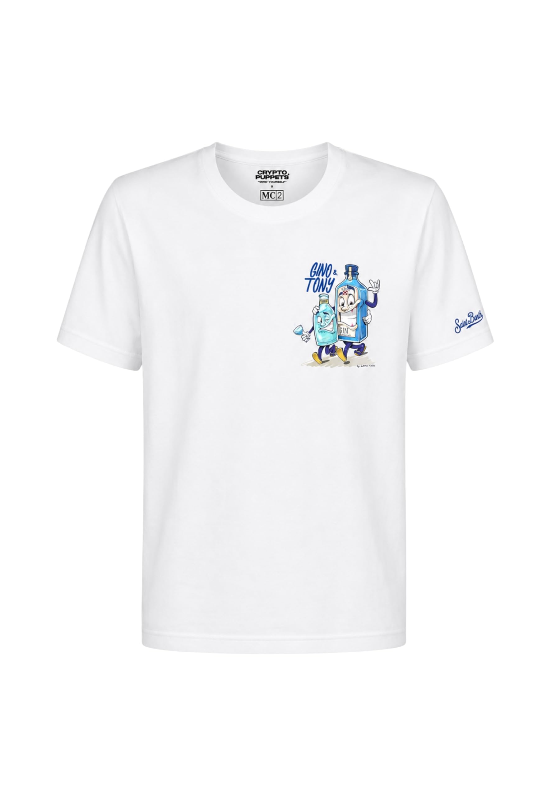 Saint Barth Mc2 - Camiseta de manga corta para hombre de algodón PRL0002-Cpt Gino Tony
