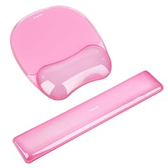 MOSISO Gel Wrist Rest Support for Mouse Pad Keyboard Set Irregular Oval Ergonomic Mousepad Keyboard Pad Non-Slip Base
