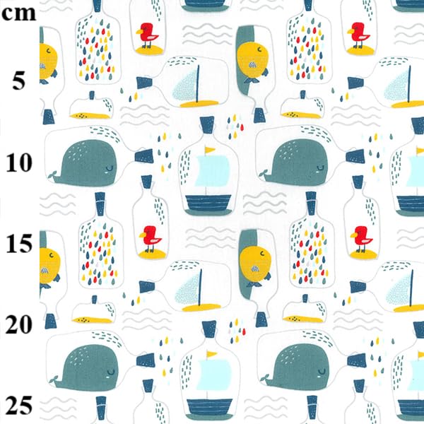 Nautical Fabric, 100% Cotton Printed Material, 44” Wide, Maritime Themed Fabric by The Metre, Ideal for Crafts Quilting - Image 4