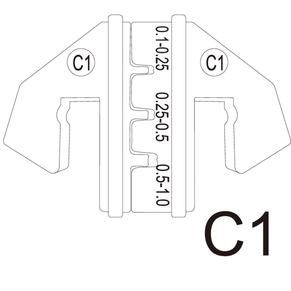 TOOLCRAFT PLE-0C1 Crimping Inserts, Crimping Insert, Crimping Stamp, Crimping Pliers System, Crimping Pliers Insert - Image 2