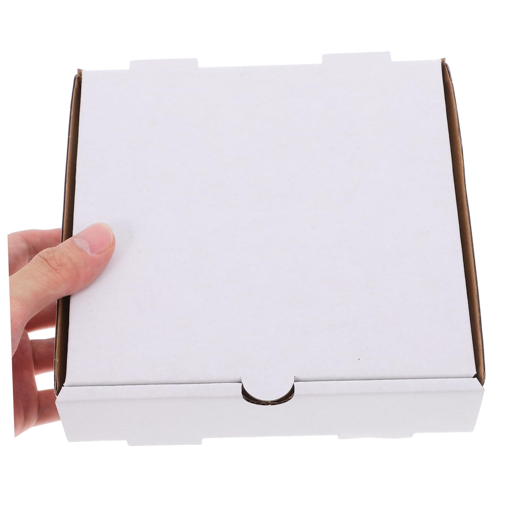 ERINGOGO 30 Cajas de Cartón de Color Claro para Pizza de Papel Kraft Protección y Conservación de Frescura, Envases para Llevar Ideales para Pizza Pequeña y Pasteles