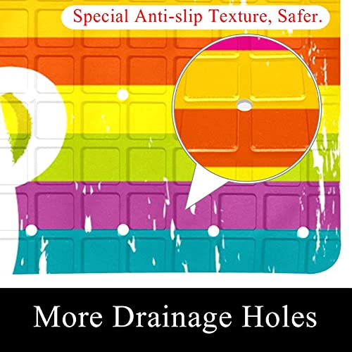 Tapis de douche antidérapant lavable aux motifs de notes de musique - 3
