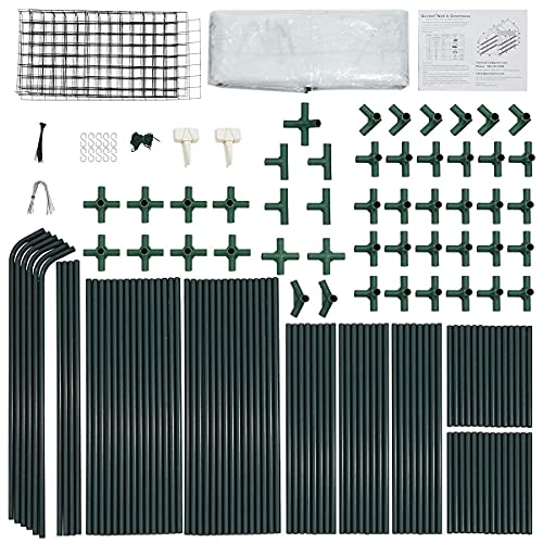 Quictent Greenhouse Screen Door And Windows, 3 Tiers 6 Shelves 56"X56"X77", Walk-In Planting Garden Greenhouse For Winter Indoor Outdoor, 50 Plant Name Tags, 10 Stakes & 4 Ropes, Clear Pvc Cover #TOP7