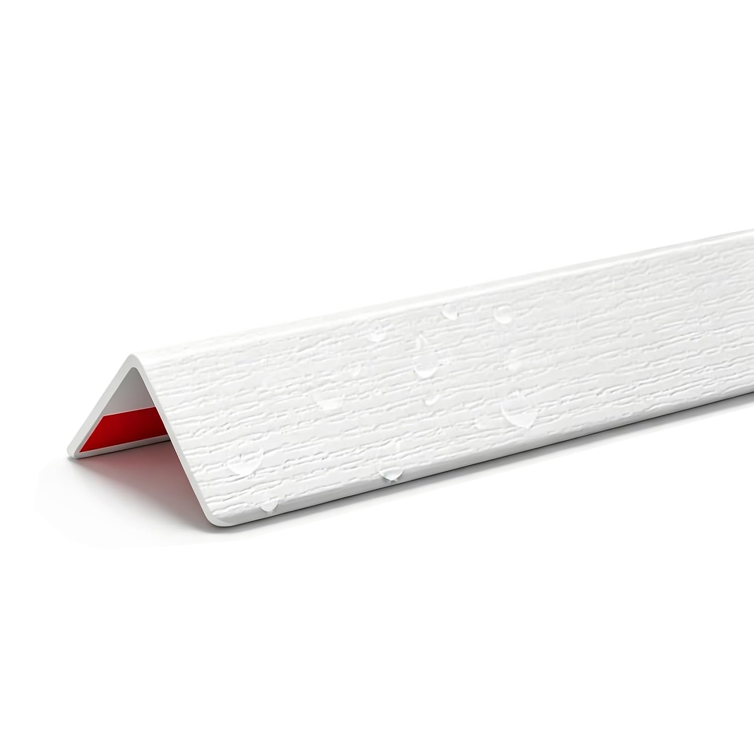 Sztywne listwy narożnikowe z PVC, Ochraniacz narożników ściennych z PCV 180 cm Samoprzylepny Wiele rozmiarów Biały Beżowy 4 szt. 6(White 6 Pack,180x2.5cm)