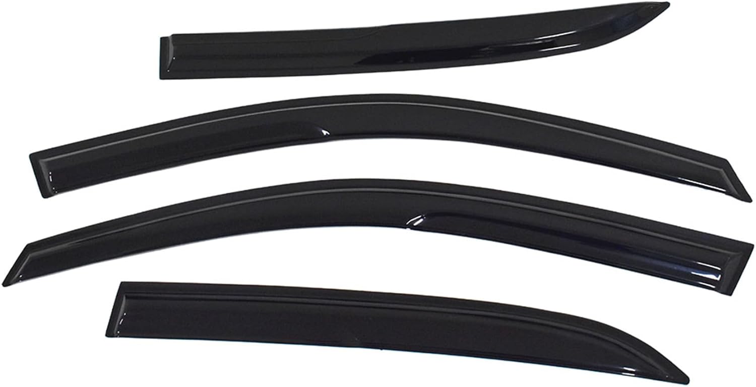 labwork Black 4 Pieces Window Visors Shade Sun Rain Wind Guards Cover Replacement for 2003-2007 Honda Accord Sedan 4 Door