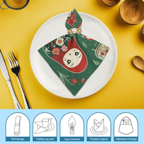 Servilletas de tela estampadas para mesa, 2 unidades miniatura 7
