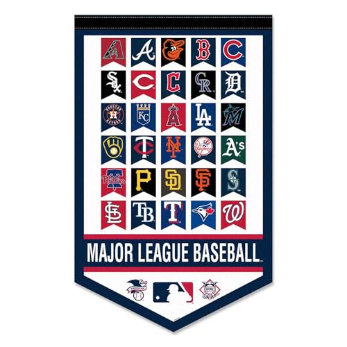 Baseball League All Teams Pennant Banner