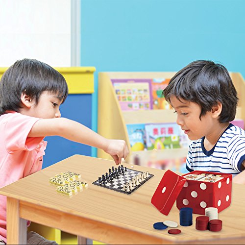 image for 6-IN-1 Dice Cube Game Set - by GAMIE - Board Game and Casino Set – I