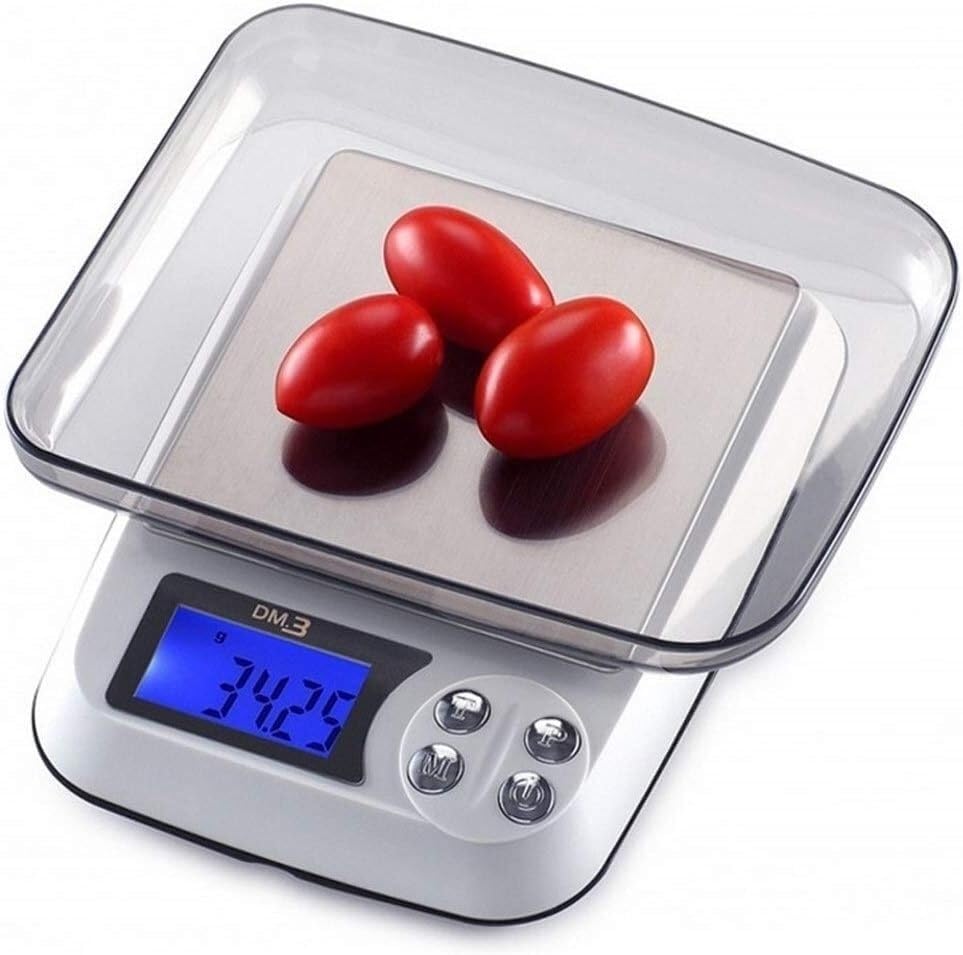 JvFbjLF Básculas Digitales for Cocina, básculas for Alimentos, básculas Digitales Multiusos for Cocina, balanzas electrónicas de Bolsillo, básculas dietéticas for Alimentos(1kg/0.1g)