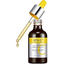 MISSHA Vita C Plus Spot Correcting &amp; Firming Ampoule, Vitamin C Serum, Korean Serum for Face, Korean Skin Care For Aging Dull skin, Dark spots, 1.01 Fl oz/30ml