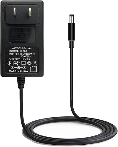 Adaptador de fuente de alimentación de 18V 2A 36W AC/DC, pared, enchufe de CC positivo central 0.217x0.083 in 0.217 inx0.098 in compatible con 18