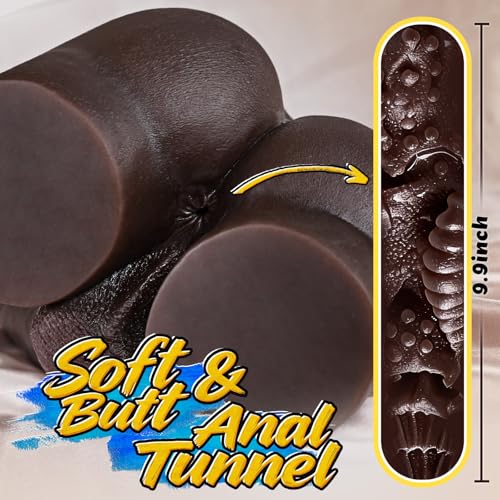 Image of 8 LB Male Sex Doll with Dildo, Black Torso Sex Doll Toys with 7.8in Huge Dildos for Women Masturbation, Unisex Masturbator Sex Toy with Penis Tight Anal for Gay Les Men Couple