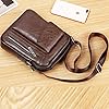 Mens Shoulder Bag PU Leather Messenger Bag Multi Pocket Business Crossbody Pack Satchel Side Bag Casual Handbag for Men Working Shopping School Daily Use #5