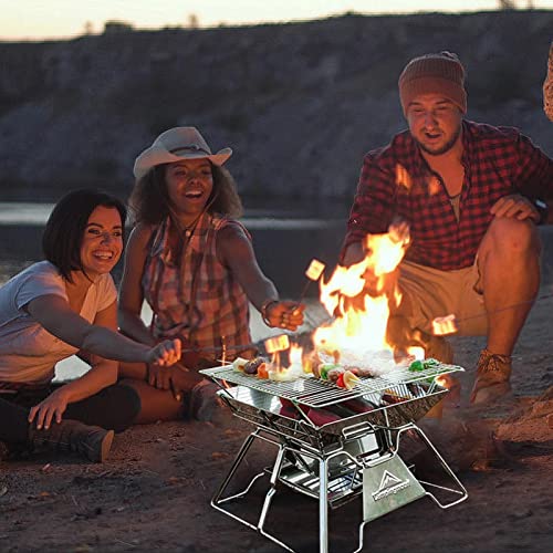 Yuxinkang Houtskoolgrill, draagbare BBQ-grill, inklapbare campinggrill van roestvrij staal, praktisch kookgereedschap… - Afbeelding 3