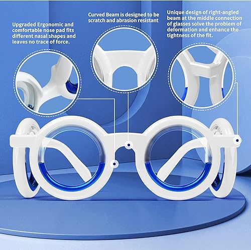 Image of Hion Motion Sickness Glasses,Relieve Carsickness Airsickness Seasickness Ultra-Light Portable Nausea Vertigo Glasses, No Lens Liquid Glasses for Adults or Kids(Pattern-Box)