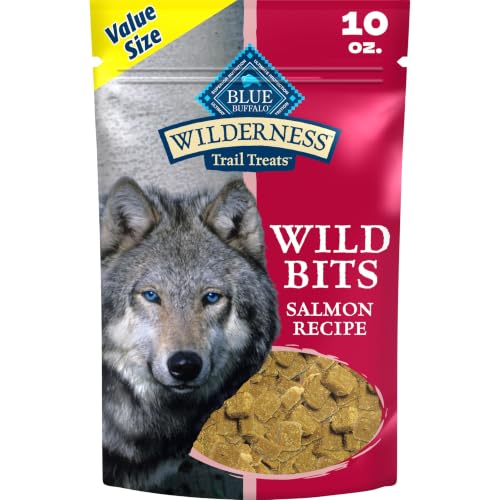 Blue Buffalo Wilderness Trail Treats Salmon Crunchy Dog Biscuits, Grain-Free & High-Protein,...
