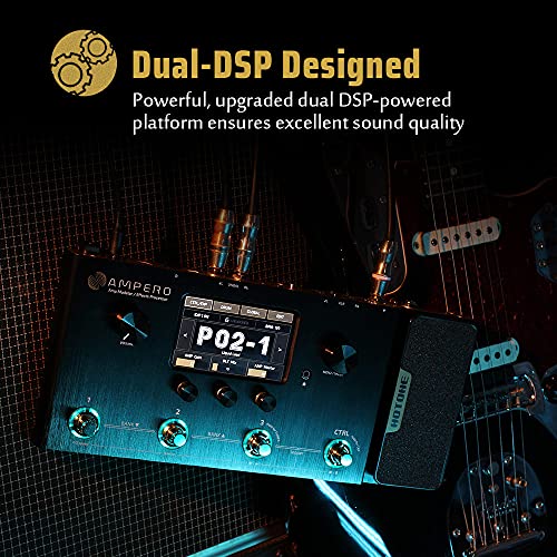 Hotone Ampero Mp-100 Guitar Bass Amp Modeling Ir Cabinets Simulation Multi Language Multi-Effects With Expression Pedal Stereo Otg Usb Audio Interface #TOP5