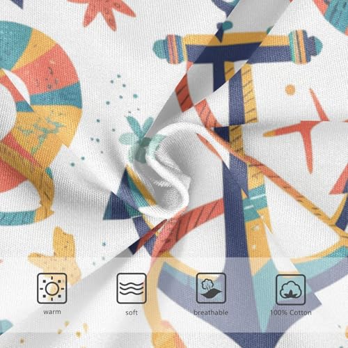 KLL Nautical Simple Anchors Baby Boys Soft Briefs Underwear Cute Children Undies3