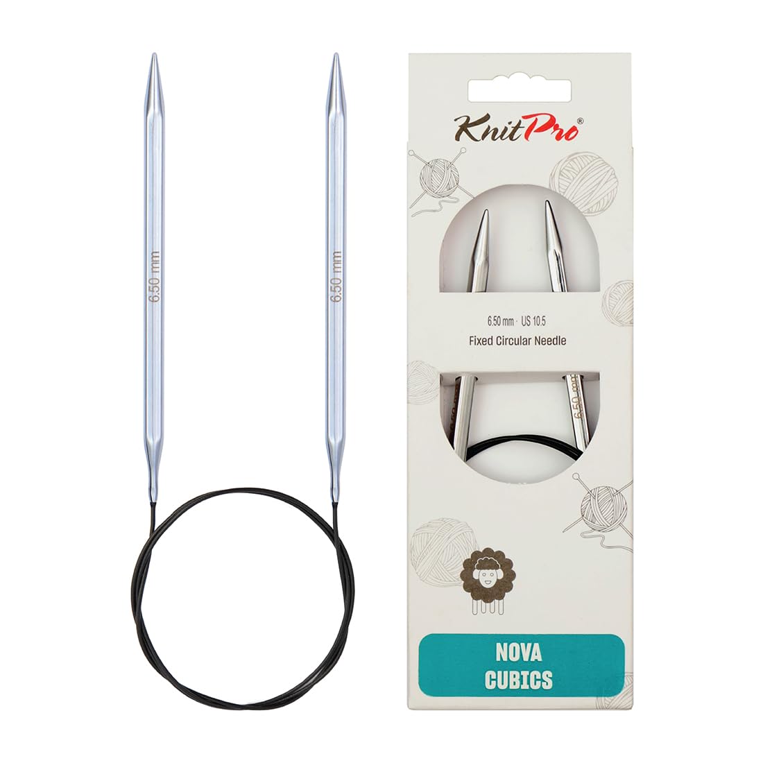 KnitPro Nova Cubics Fixed Circular Needles 47" (120cm) | 6.50mm