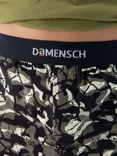 Image of DAMENSCH Printed Breeeze Inner Boxers for Men, Ultra-Light Boxers, 100% Cotton Shorts Pant for, Breathable Woven Inner Cotton Shorts.